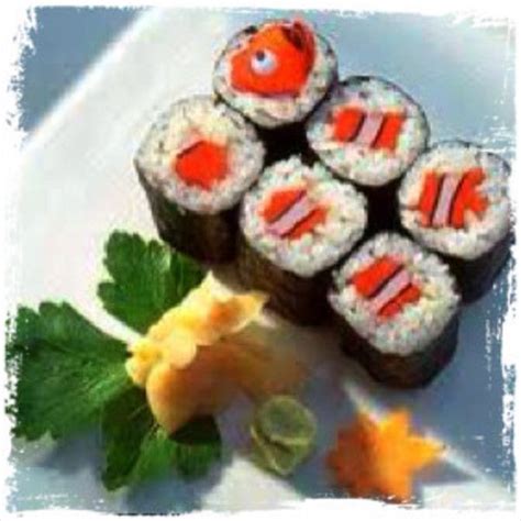 nemo fish|Wriggly sushi fish .